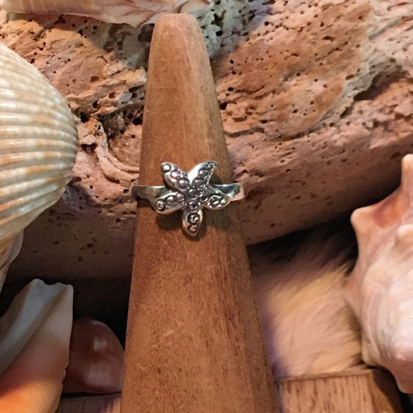 Starfish Sterling Silver Toe Ring Midi Ring