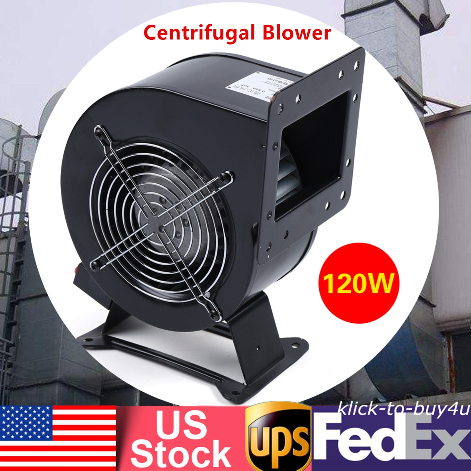 120W 110V Blower Fan Boiler Fan Fireplace Wood Furnace Boiler Blower Fan New