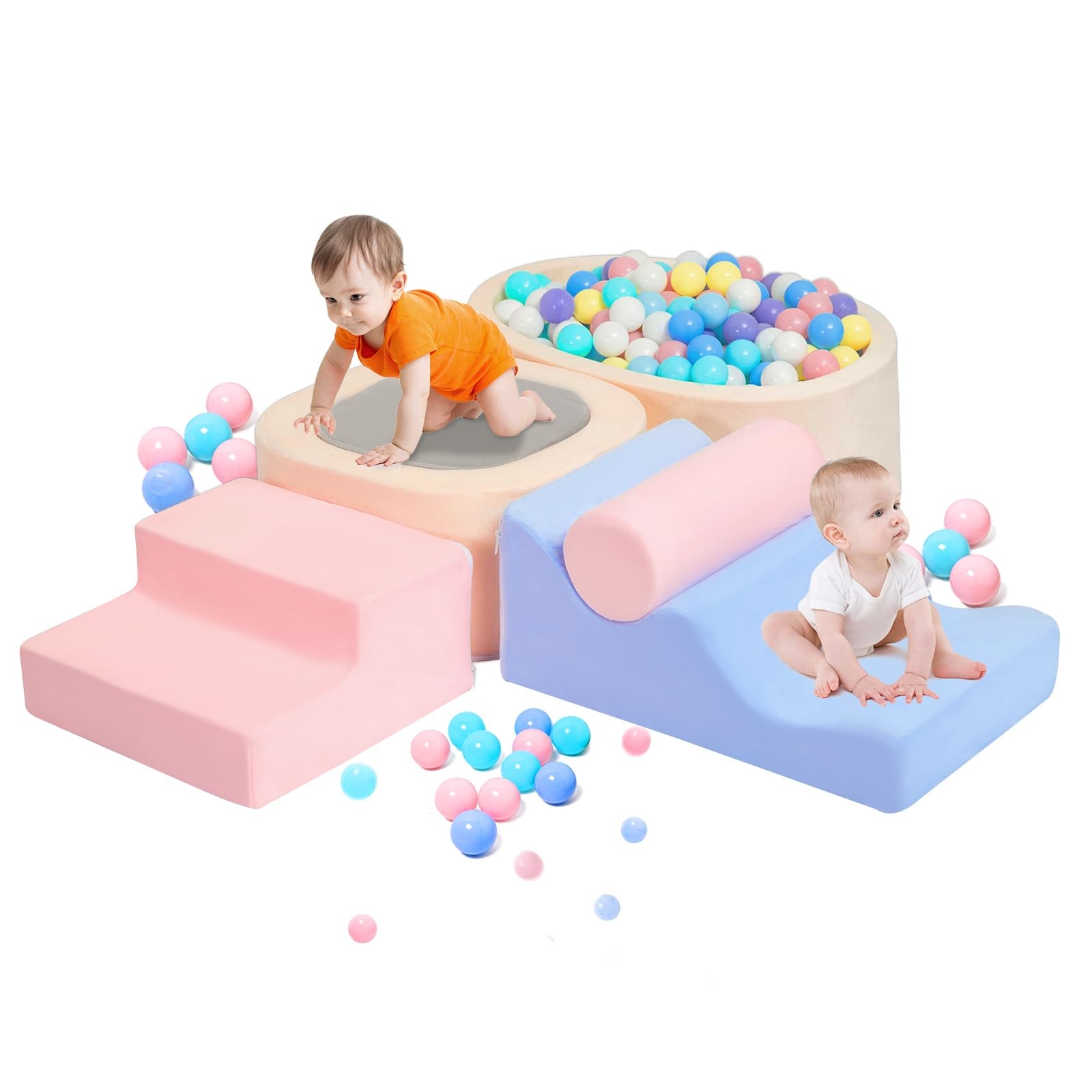 6-Piece Toddler Climbing Toys Indoor, Climbing Toys for 1 Year Old, Soft Play...
