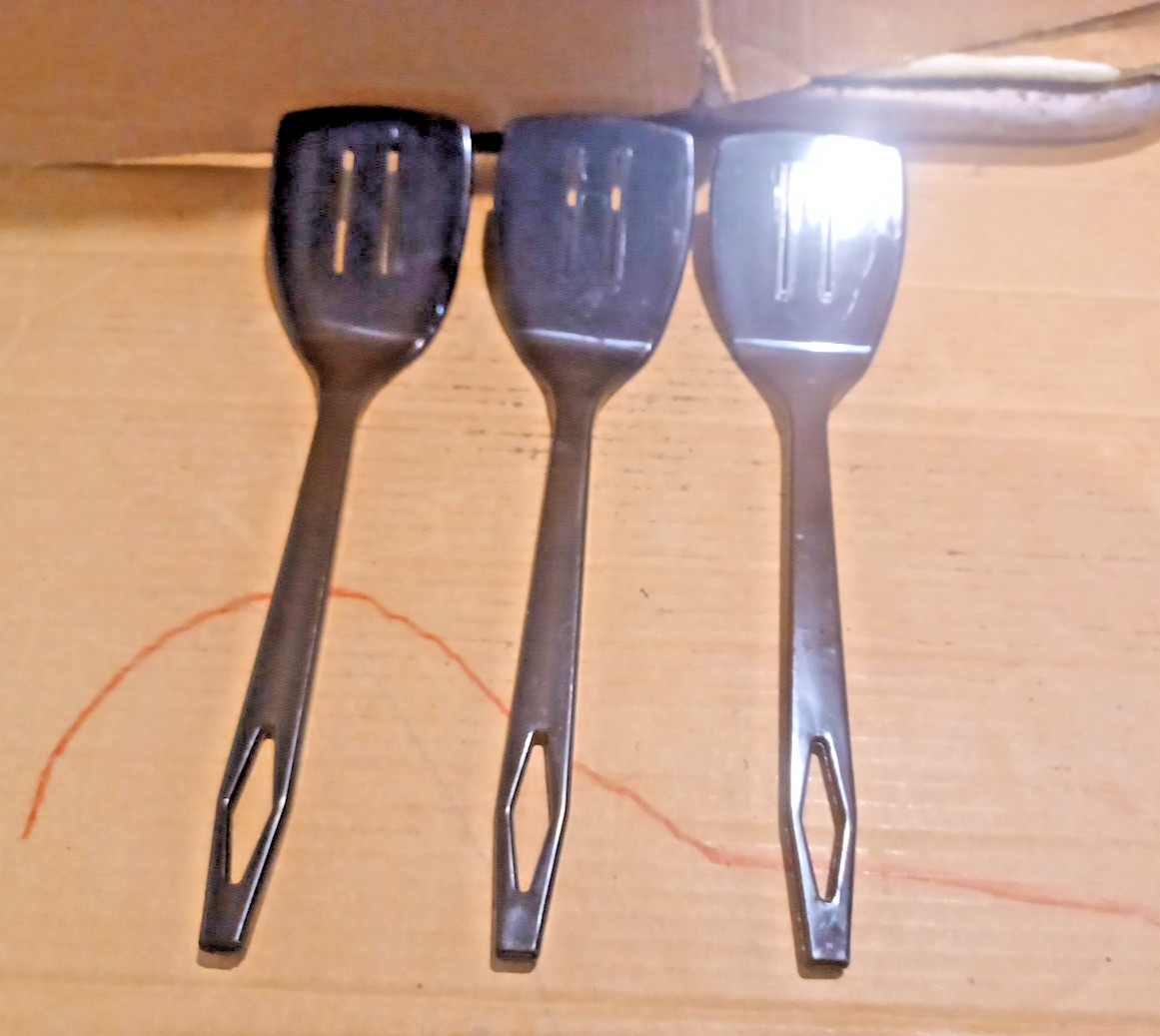 Lot Of 3 NEW Black Nylon/Plastic Slotted Spatulas
