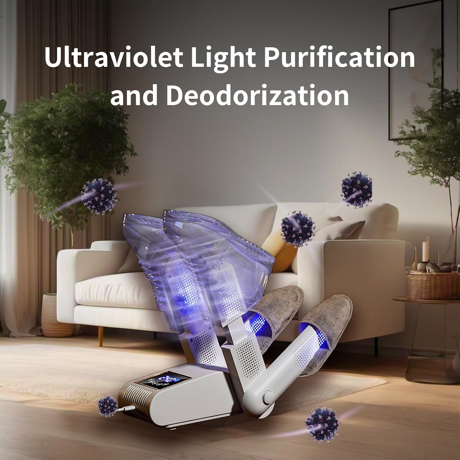 Electric Shoe Dryer with Heat Blower,UV Light,Deodorization,Timer Lcd For Winter