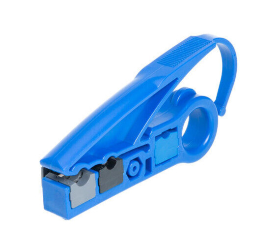 Coax Cable Jacket Stripper RG6/ RG59/ UTP Cat5e Cat6 Cable Cutter Strip Tool