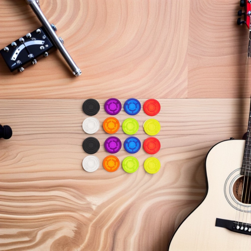 16Pcs Plastic Push Button Caps for Guitar Pedal Footswitch Durable and Colorful
