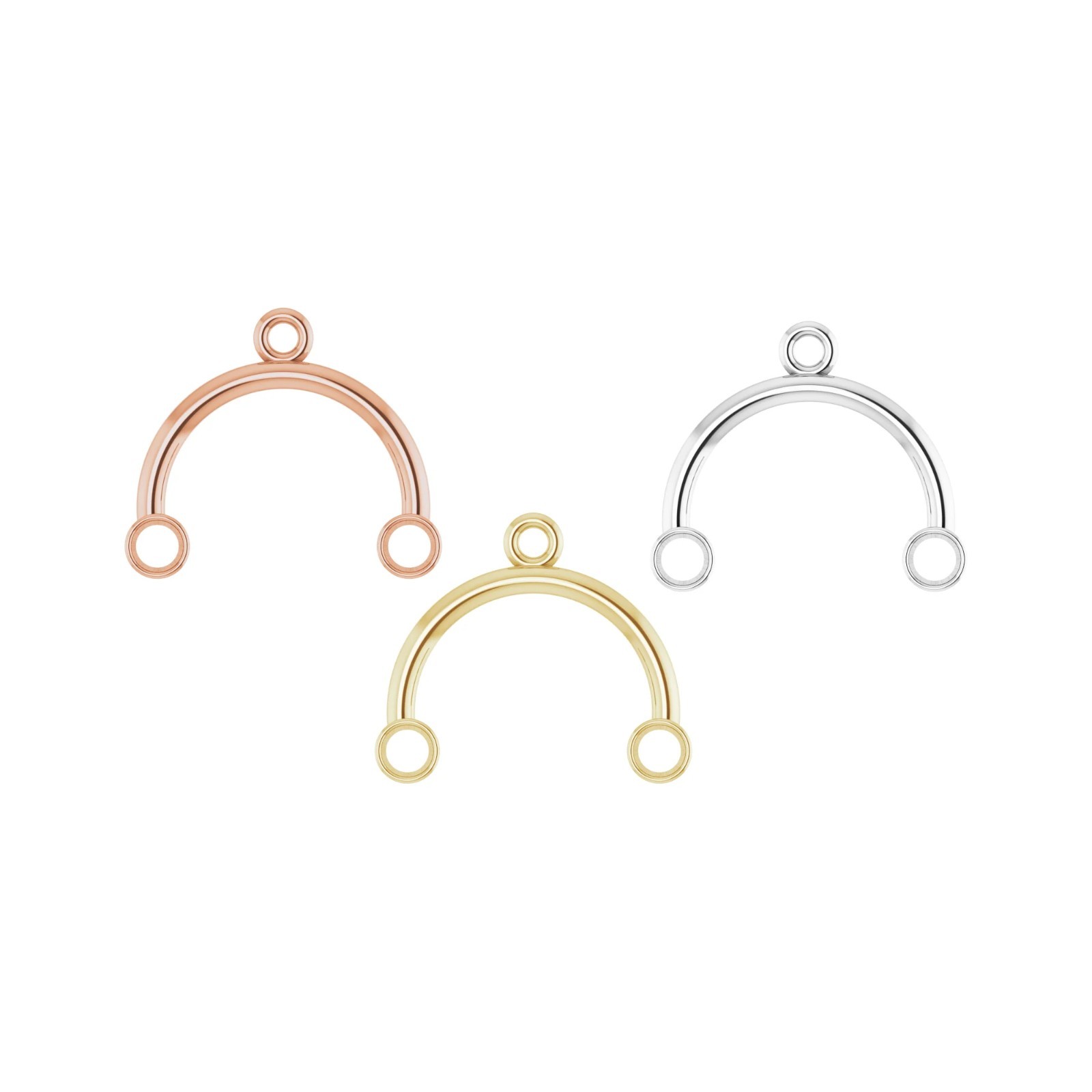 10K 14K 18K Gold, Platinum & Silver .04 CTW Natural Diamond Arched Dangle