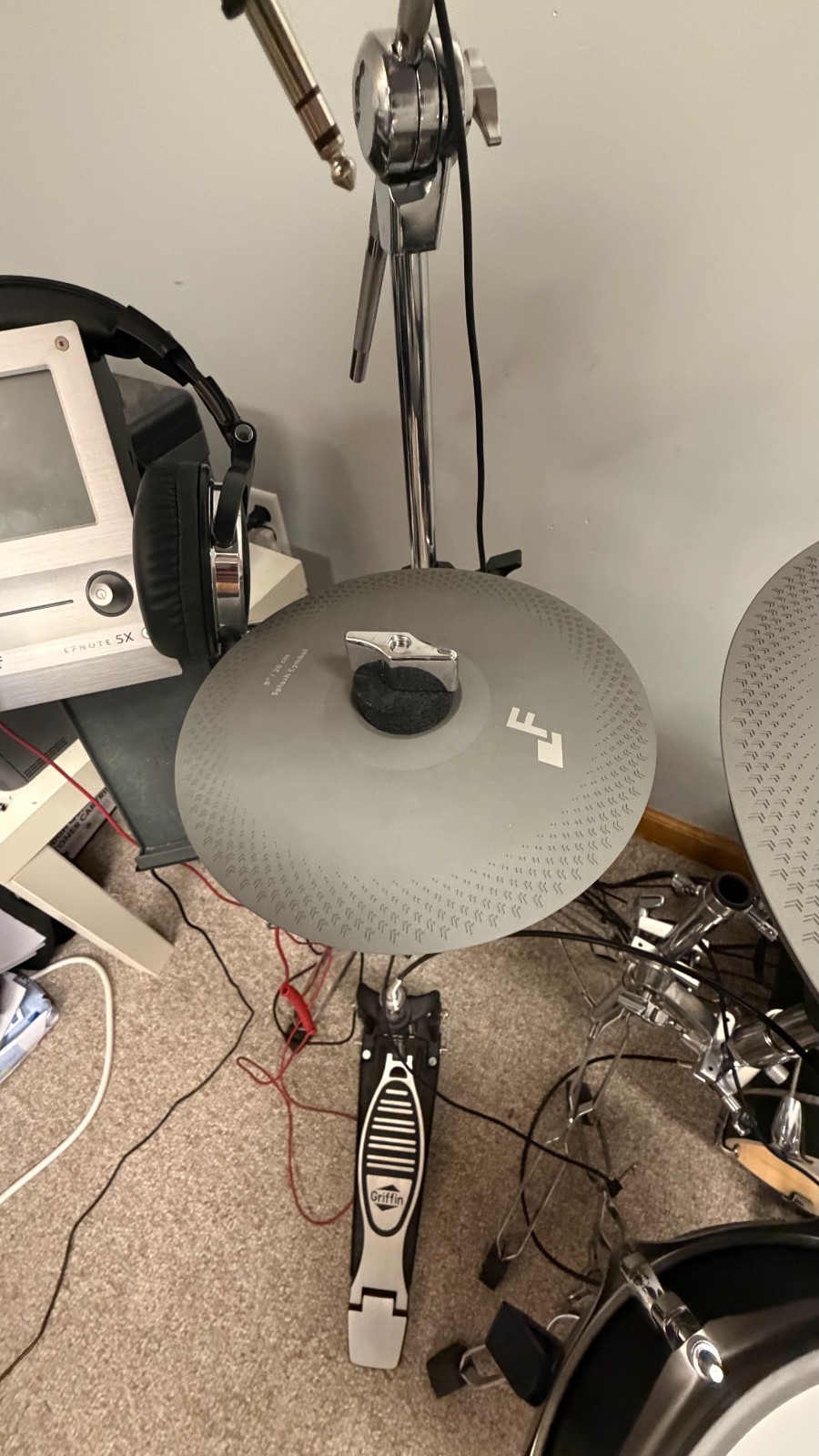Used - EFNOTE 5X Acoustic Designed Electronic Drum Set Black Oak Wrap