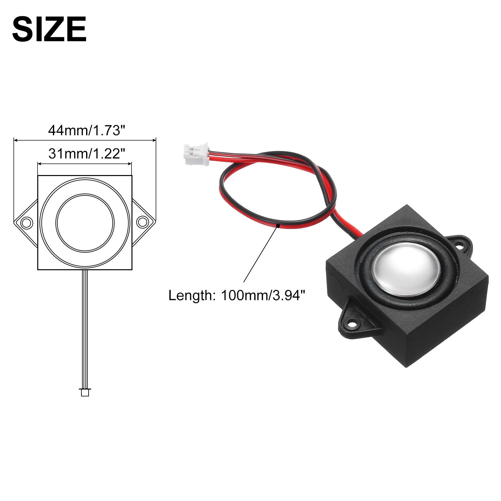 1Pcs Speaker 3 Watt 4 Ohm Mini Speaker Micro Speaker with JST-PH2.0 Interface
