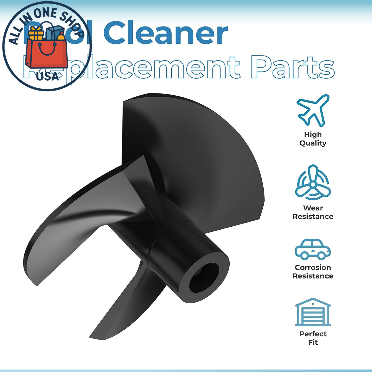 Impeller with Screw for Dolphin Pool Cleaners, Replacement Part
