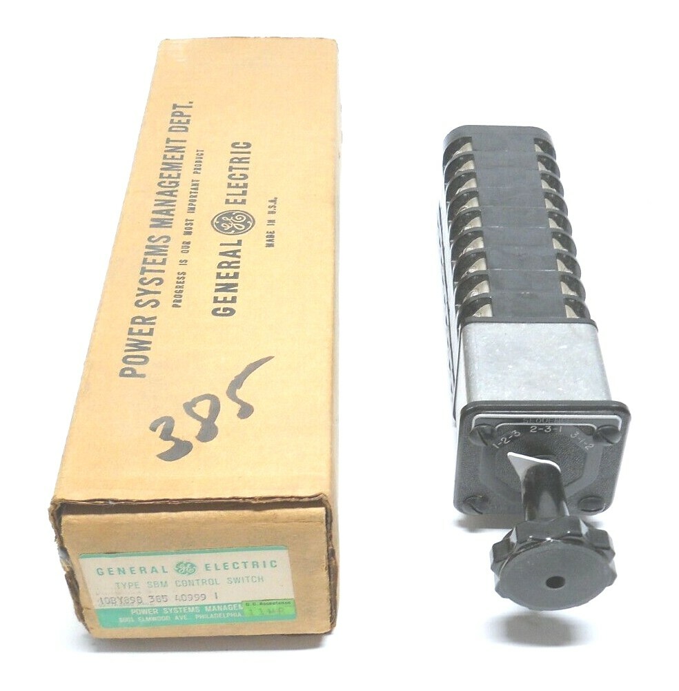 NEW GE 10BY898 TYPE SBM CONTROL SWITCH, 3POS, 10BY898 385 409991, NIB