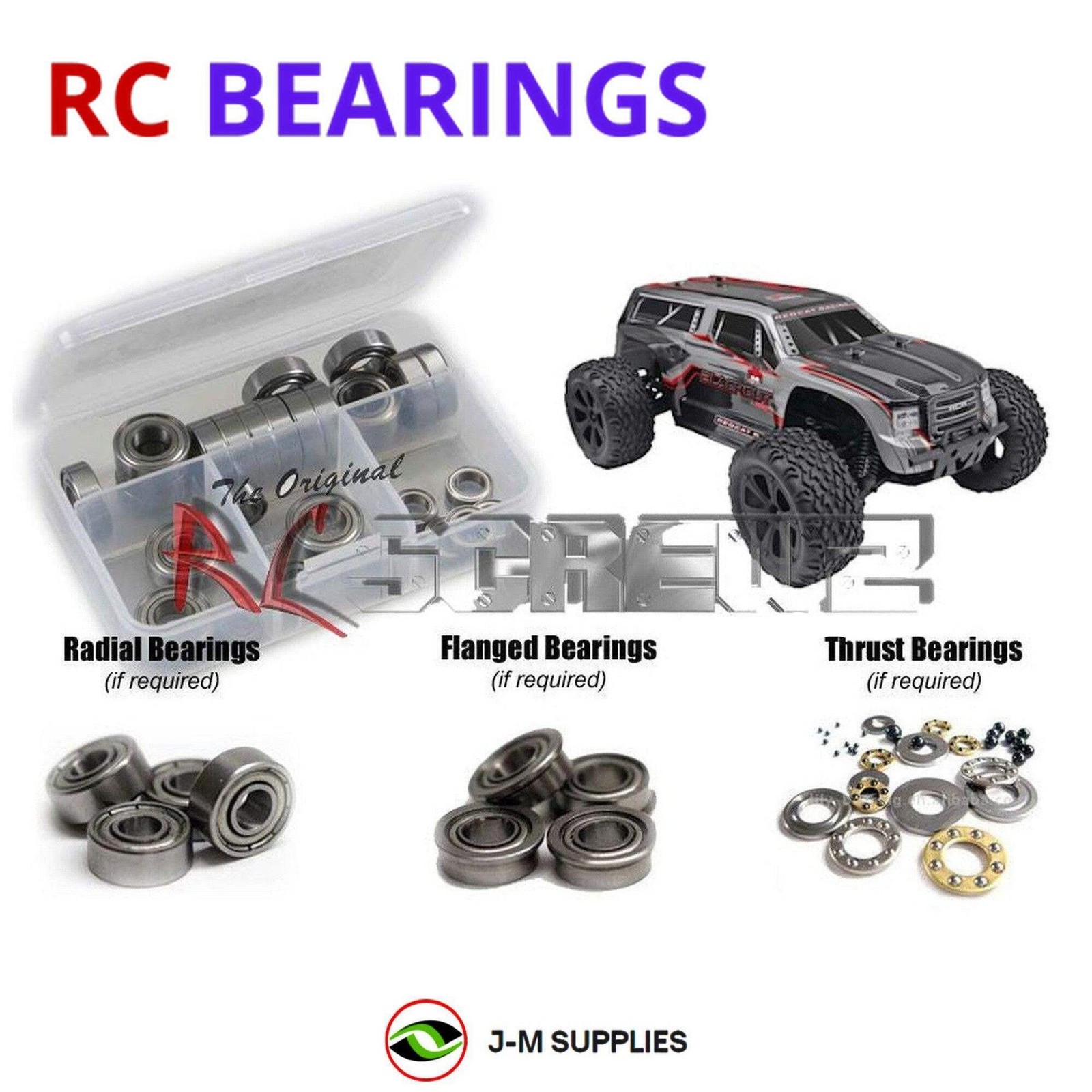 RCScrewZ Metal Shielded Bearings rcr046b for RedCat Blackout XTE RTR/Pro | SET