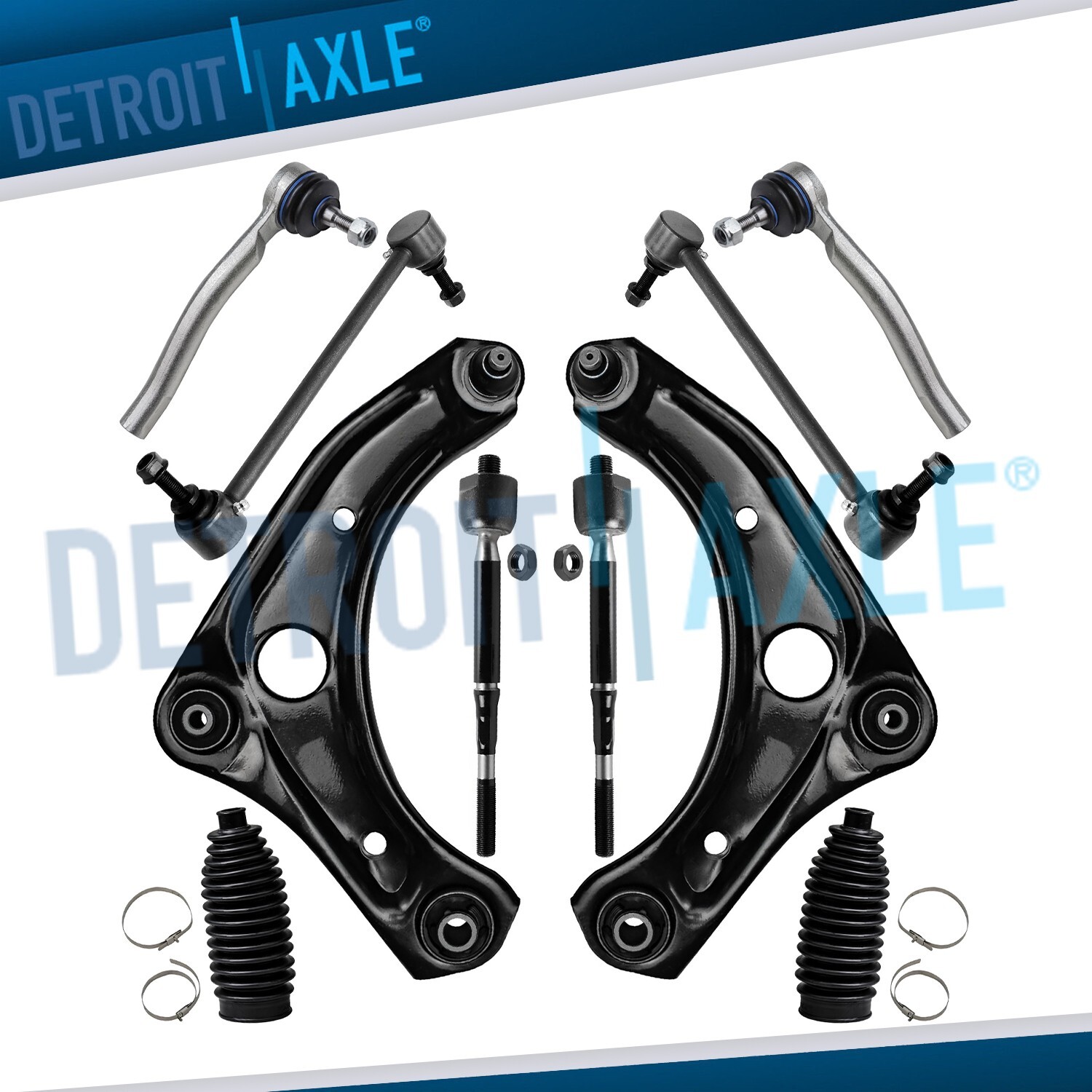 Front Lower Control Arms Sway Bars Tie Rod w/Boot for Nissan Versa Note Micra