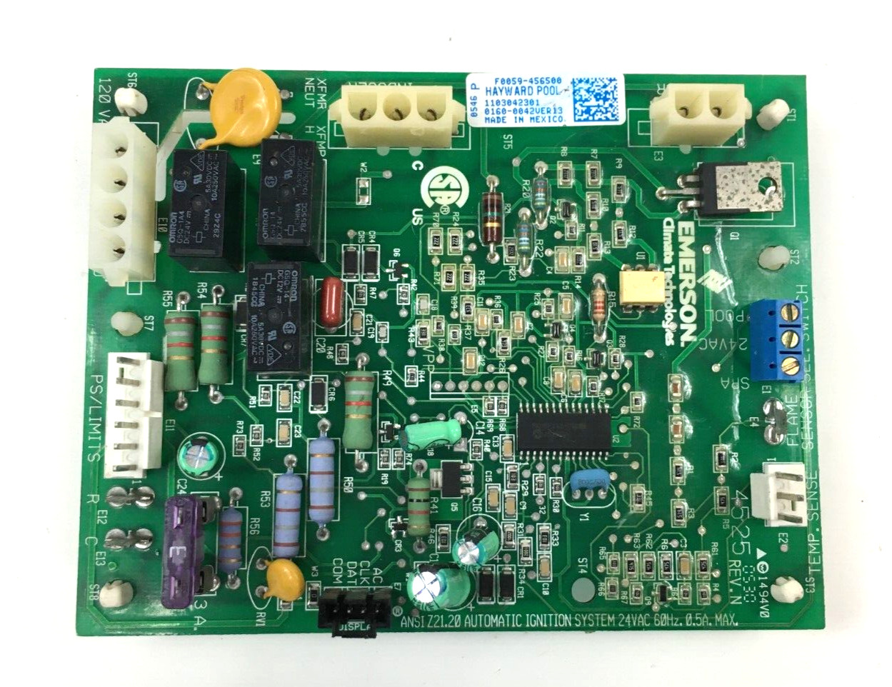 HAYWARD F0059-456500 Pool Heater Control Board 1103042301 0160-0042 VER13 #D471