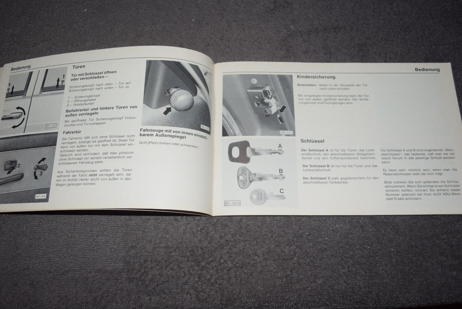 Operating Instructions Manual Audi 100 C2 08/1976 Mint/Unused