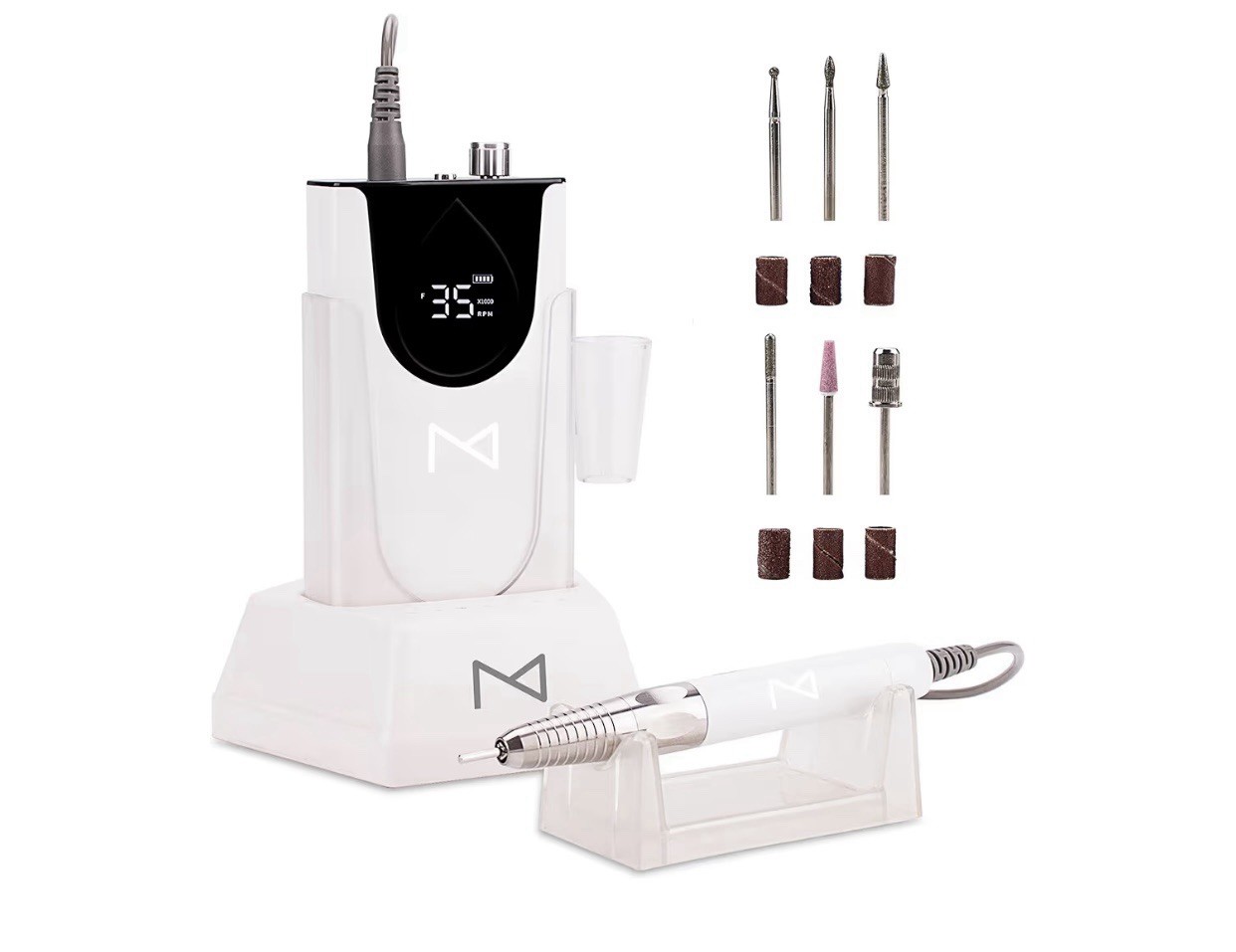 M Max - Nail Drill Professional - 2-in-1 Brushless Motor Nails Drill Machine