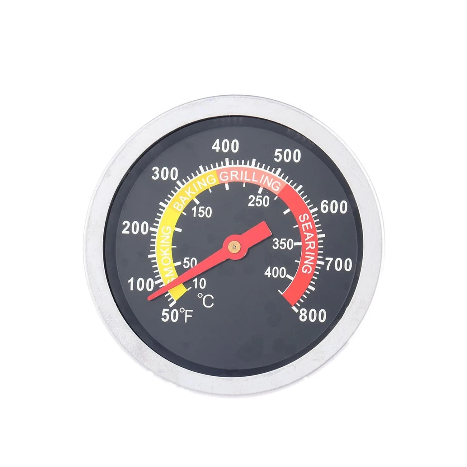 2 3/8" Face 800F Charcoal BBQ Thermometer, Barbecue Temperature Gauge Grill Pit