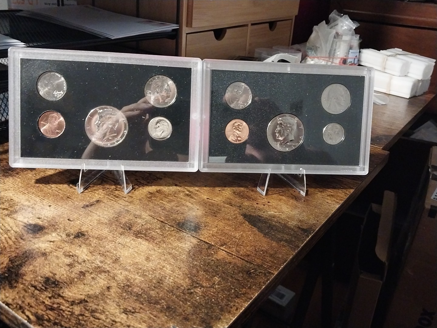 2025 P AND SETS IN VINTAGE PROOF HOLDERS HALF/CENT 10 COINS LAST OF THE CENT