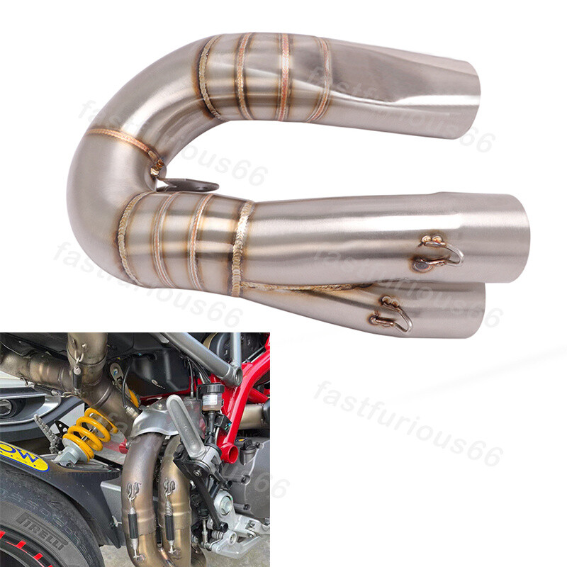 Slip For Ducati Hypermotard 950 SP Exhaust Tip Mid Pipe Connect Link Tube Steel