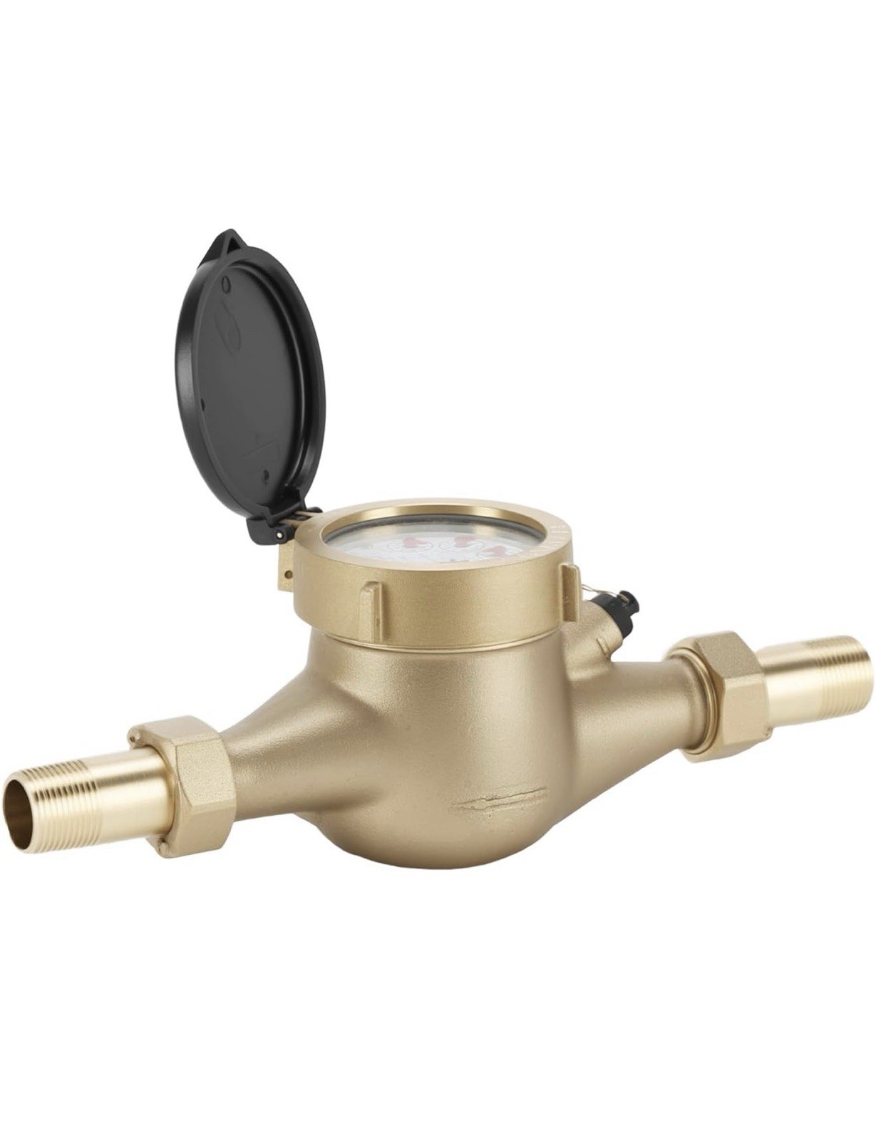 DN20 3/4" NPT Couplings Gallon Cold Water Meter,Lead Free Meter for Apartment