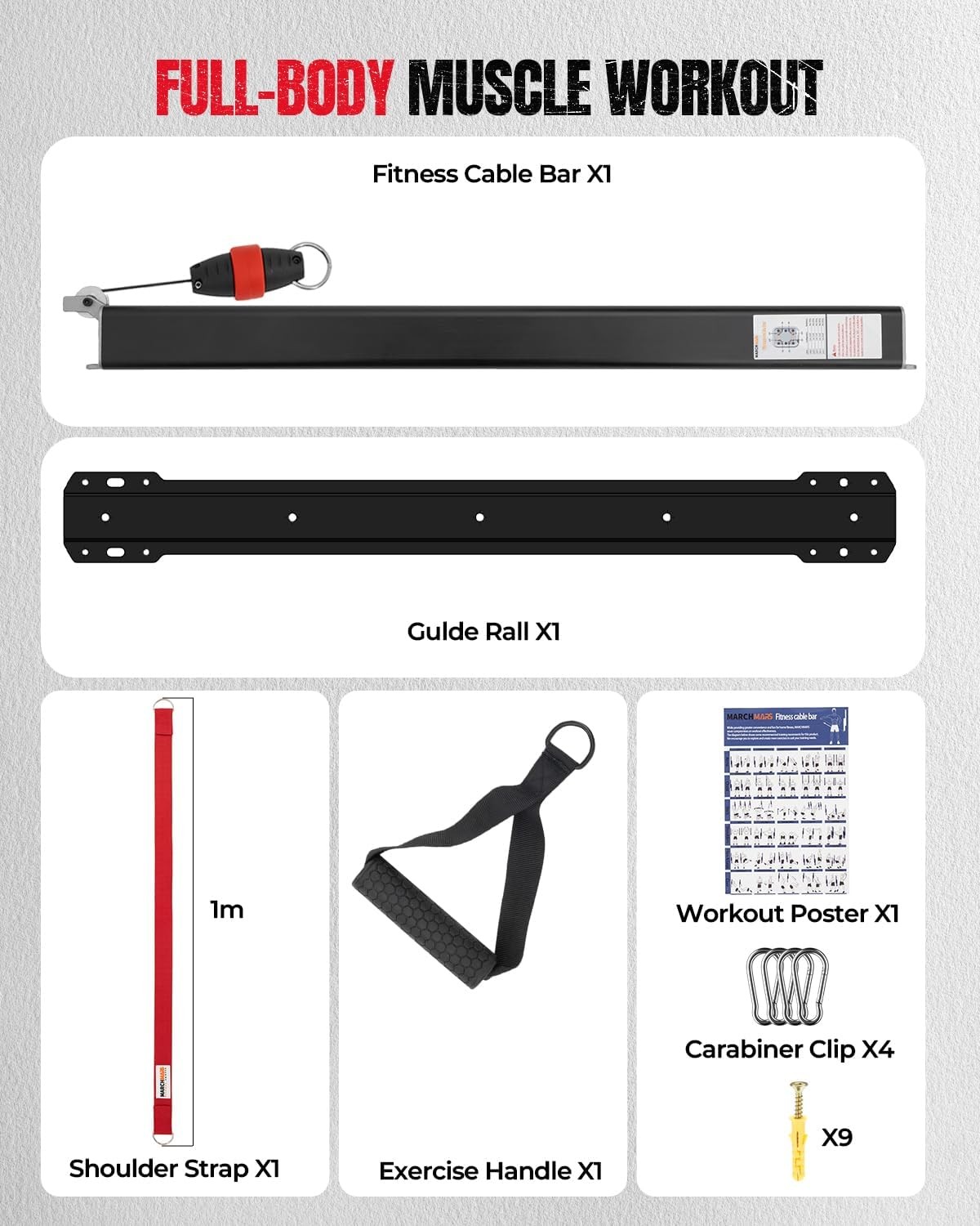 Compact Cable Machine for Home Gym - Adjustable Resistance Full Body Trainer
