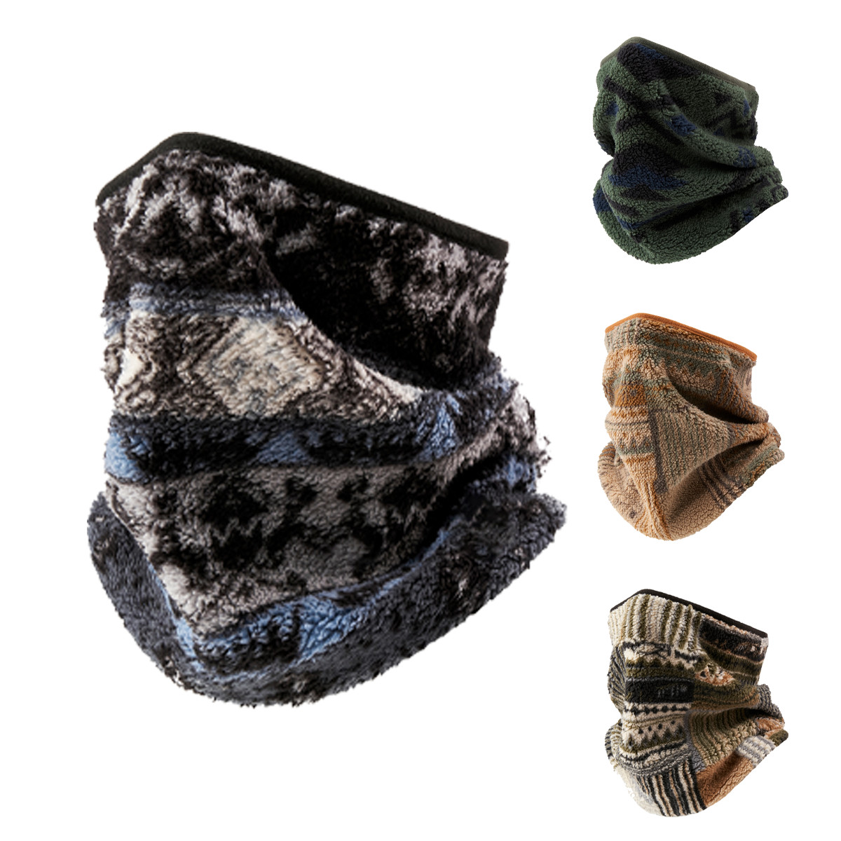 Winter Neck Warmer Thick Ski Neck Gaiter Face Scarf Women Men Warm Fleece Scarf