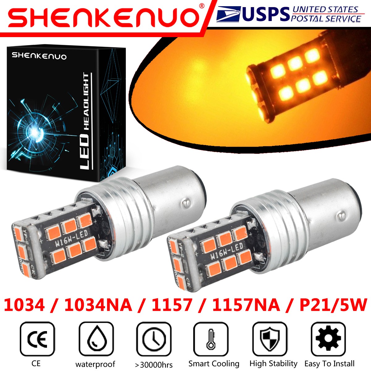 2X LED 1157 Brake Parking Turn Signal Lights Bulbs for Chevy Corvette 1964-1996