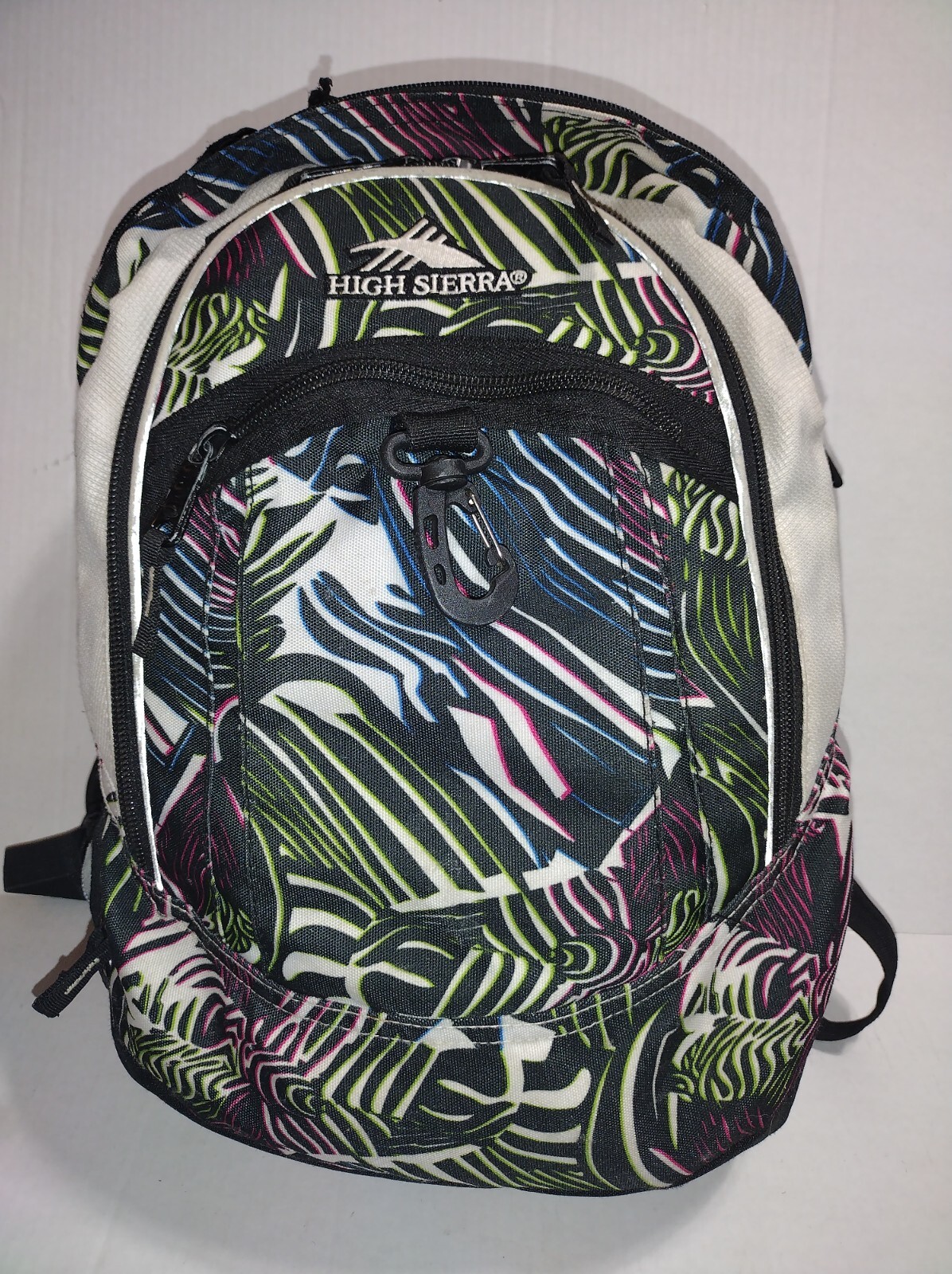 High Sierra Backpack Suspension Strap System Tropical Print Padded Back