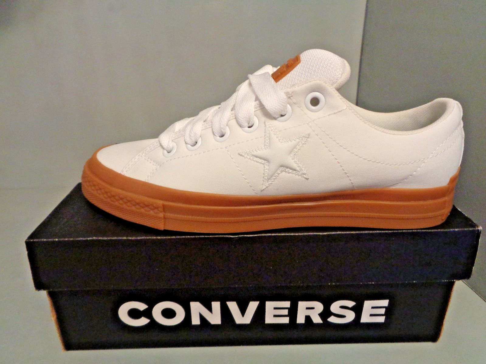 Men's Converse One Star Puffed White & Gum Skate Shoes! NIB! New! Sizes! A14731C