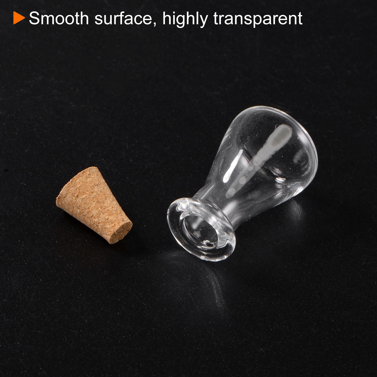 20Sets Mini Glass Bottles with Cork Flask Shape Wishing Bottle
