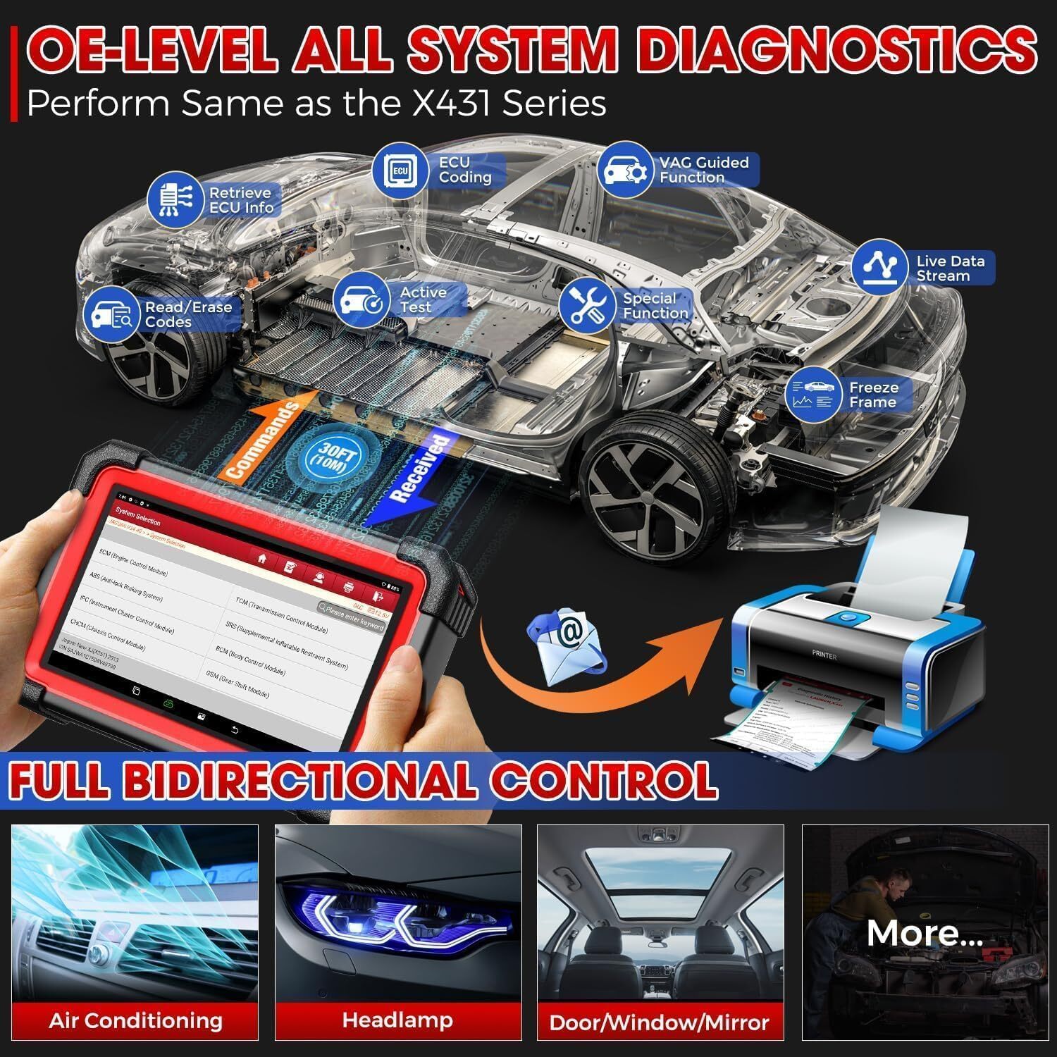 LAUNCH CRP919E BT Auto Bidirectional Full System Diagnostic Scanner ECU Coding