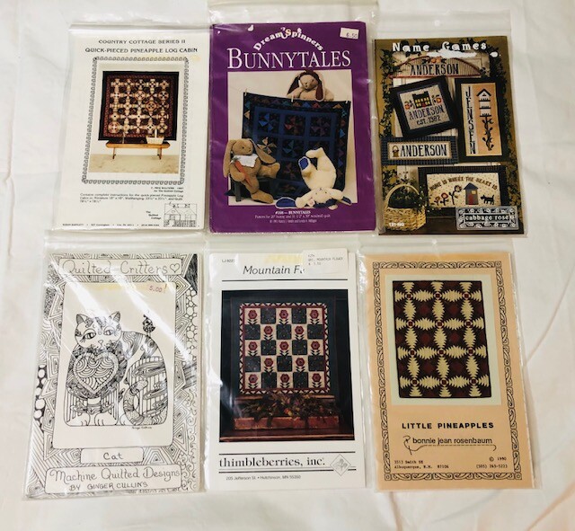 NEW Vintage Quilt Patterns Applique Pieced Mixed Sizes Animals Fruit + FREE SHIP
