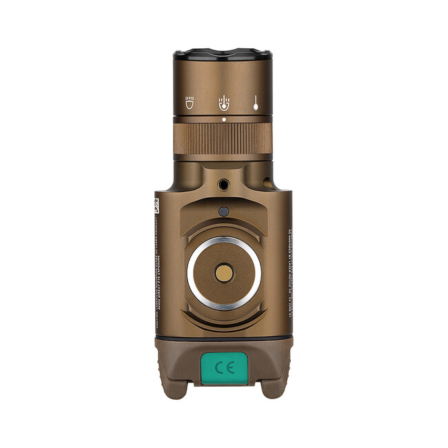 Olight Baldr Pro R Desert Tan Rechargeable Light & I3T Desert Tan Light, 1350 Lu