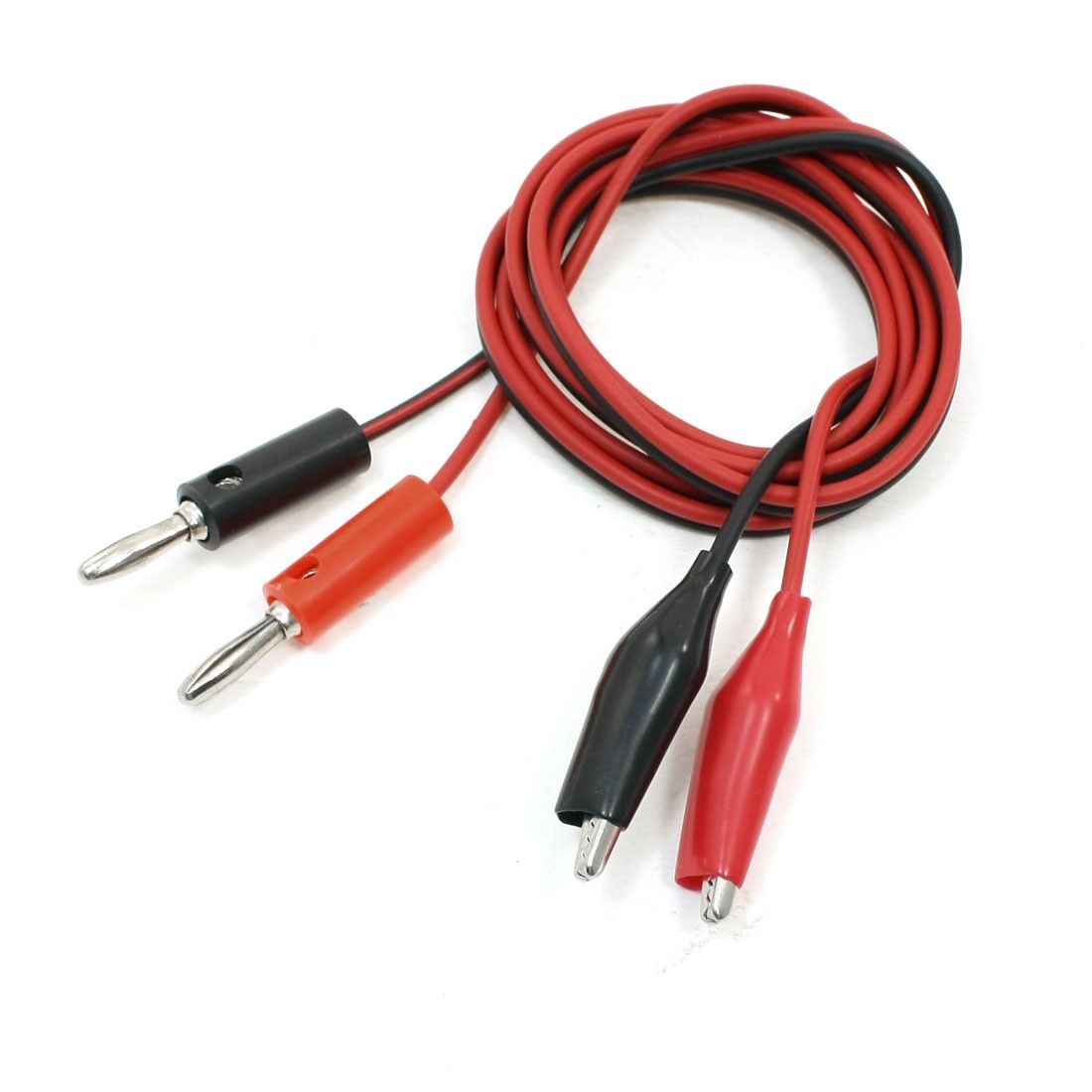 Dual Head Banana Connector to Alligator Clip Cable Teasting Wire 3.3Ft
