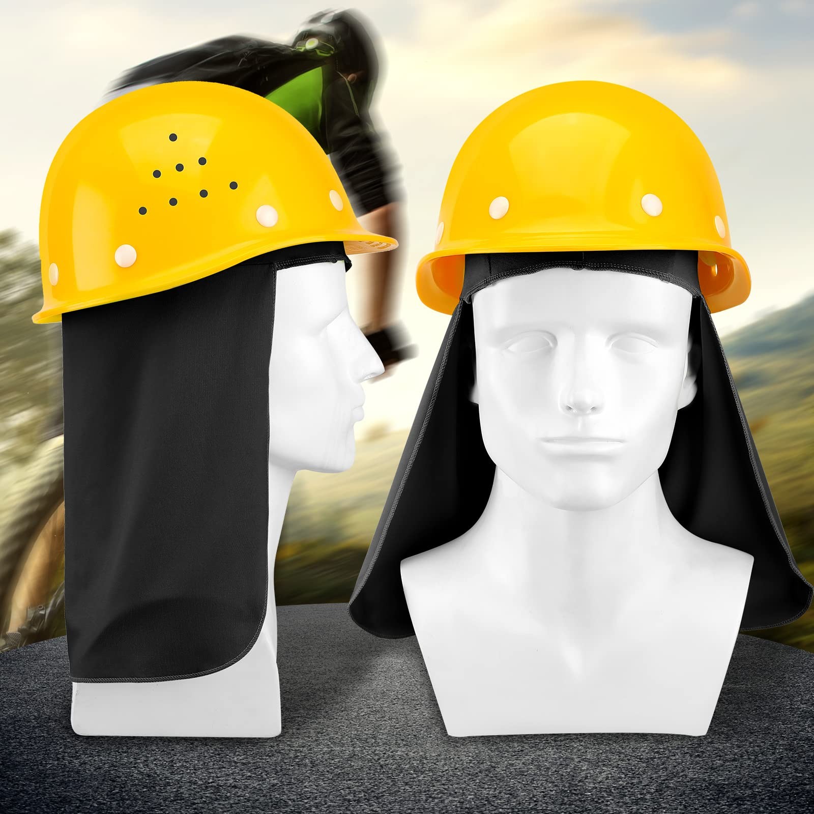 6 Pack Hard Hat Sun Shade Cooling Skull Cap for Quick Dry Cooling Protector