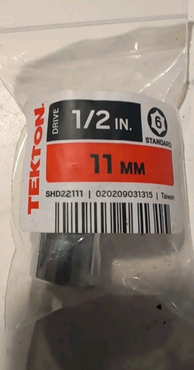 Tekton 1/2 Drive 6-point 11mm Shallow Socket