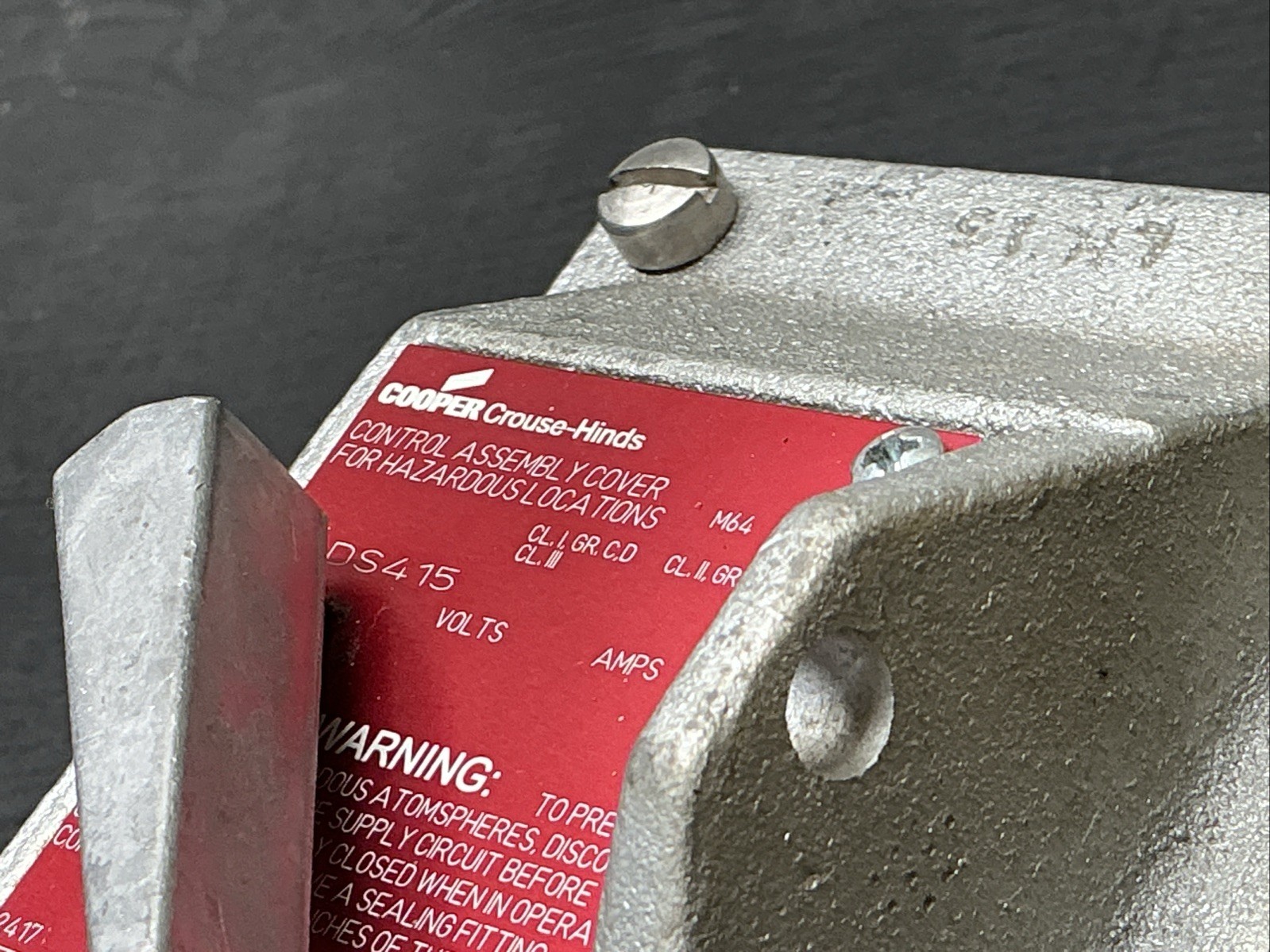 Crouse Hinds Exp Proof Control Assembly Cover | DS415 |