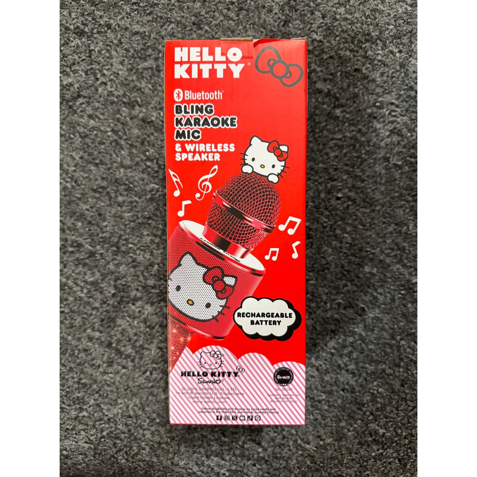 New Hello Kitty Bluetooth BLING Karaoke Mic & Wireless Speaker USB Charging