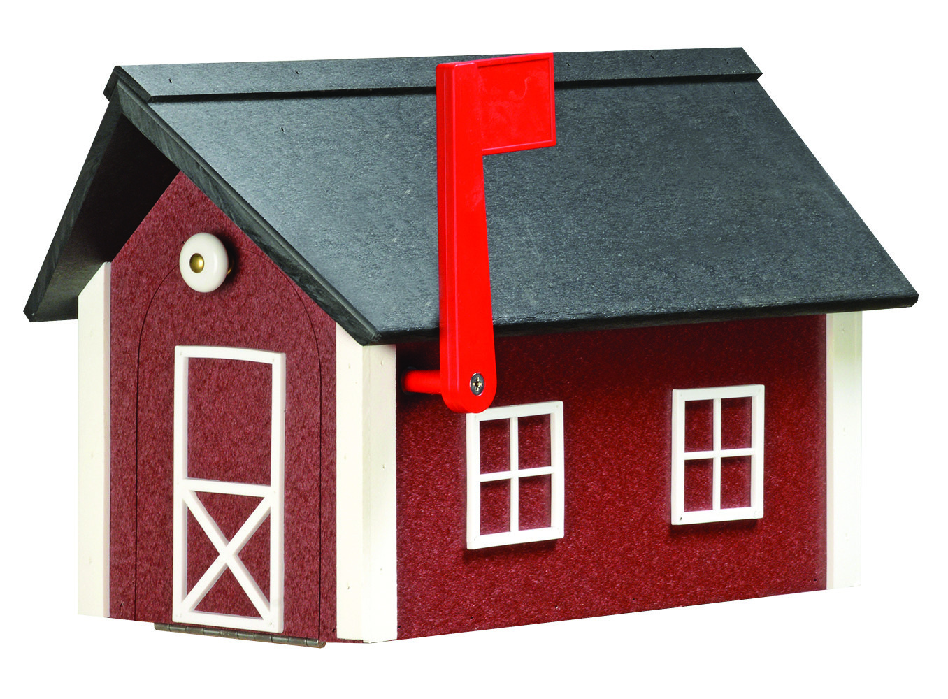 Amish-Made Standard Poly Mailboxes with Poly Roofs