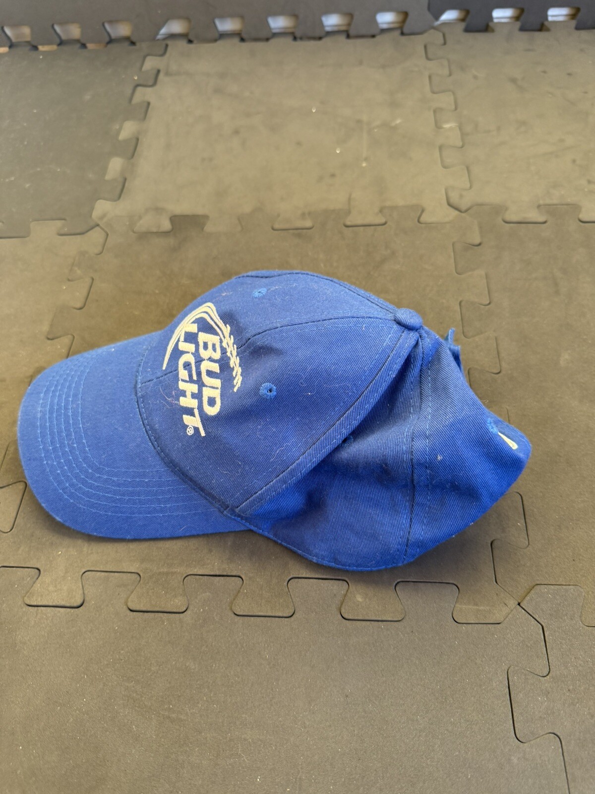 Vintage Bud Light Blue Cap Hat white embroidered Bud Light Logo on front