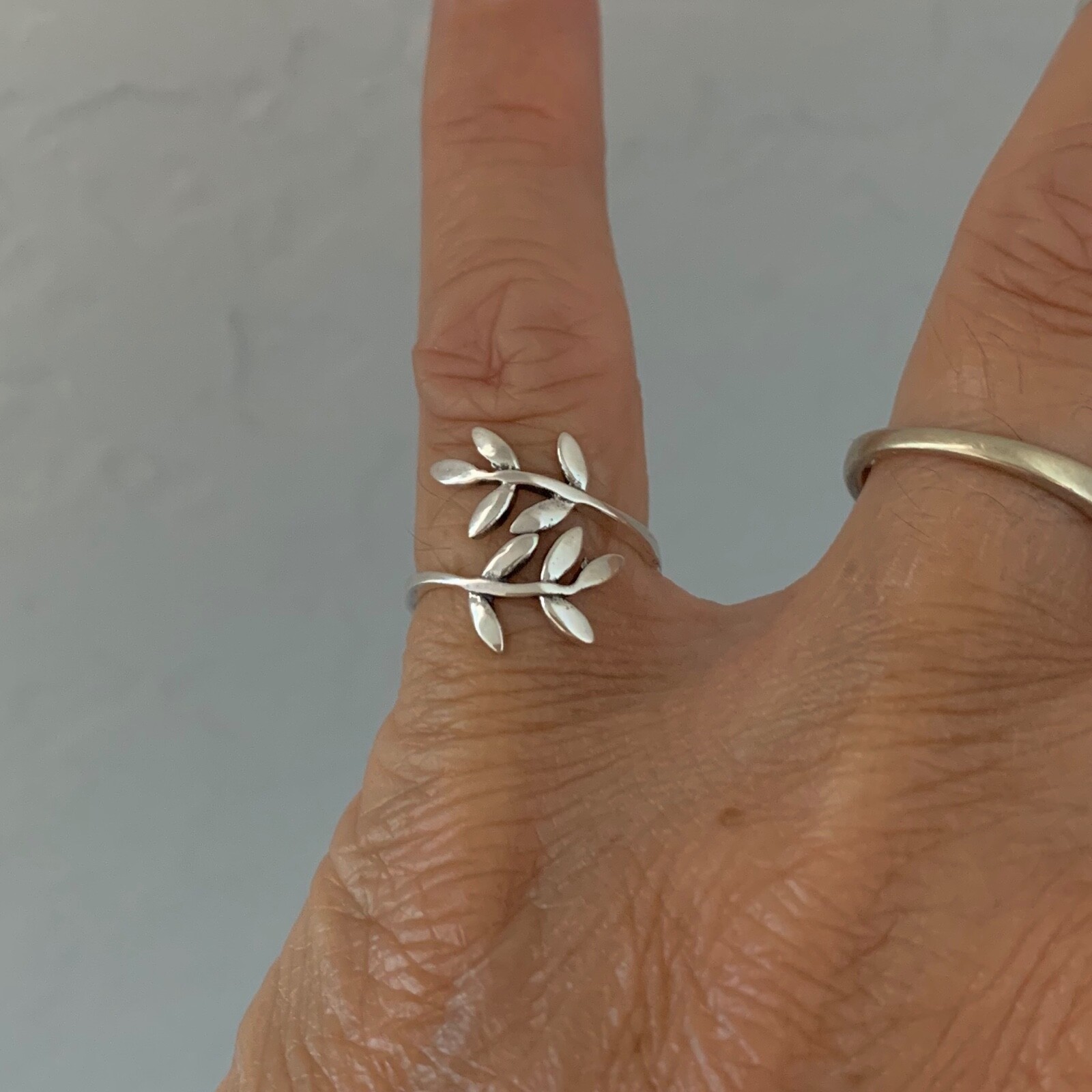 Sterling Silver Leaves Toe Ring, Leaf Ring, Silver Rings, Tree Ring