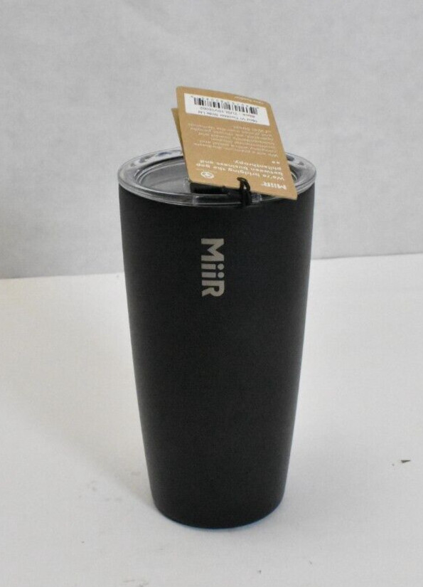 Miir Tumbler 16oz Tumbler Slide Lid Double Wall Vacuum Insulated Black Cup w Lid