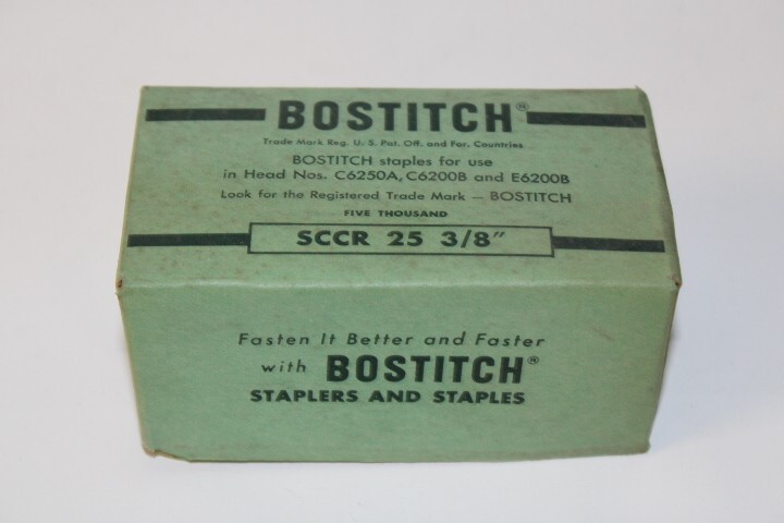 Vintage Bostitch SCCR 25-3/8 C6250A C6200B E6200B staples New