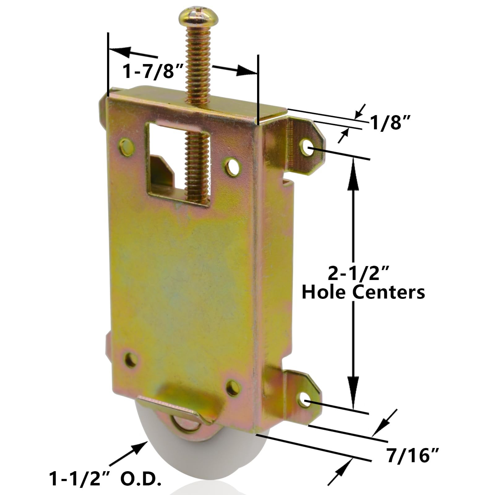 Sliding Mirror Closet Door Rollers Replacement Hardware Fits Contractors Part...