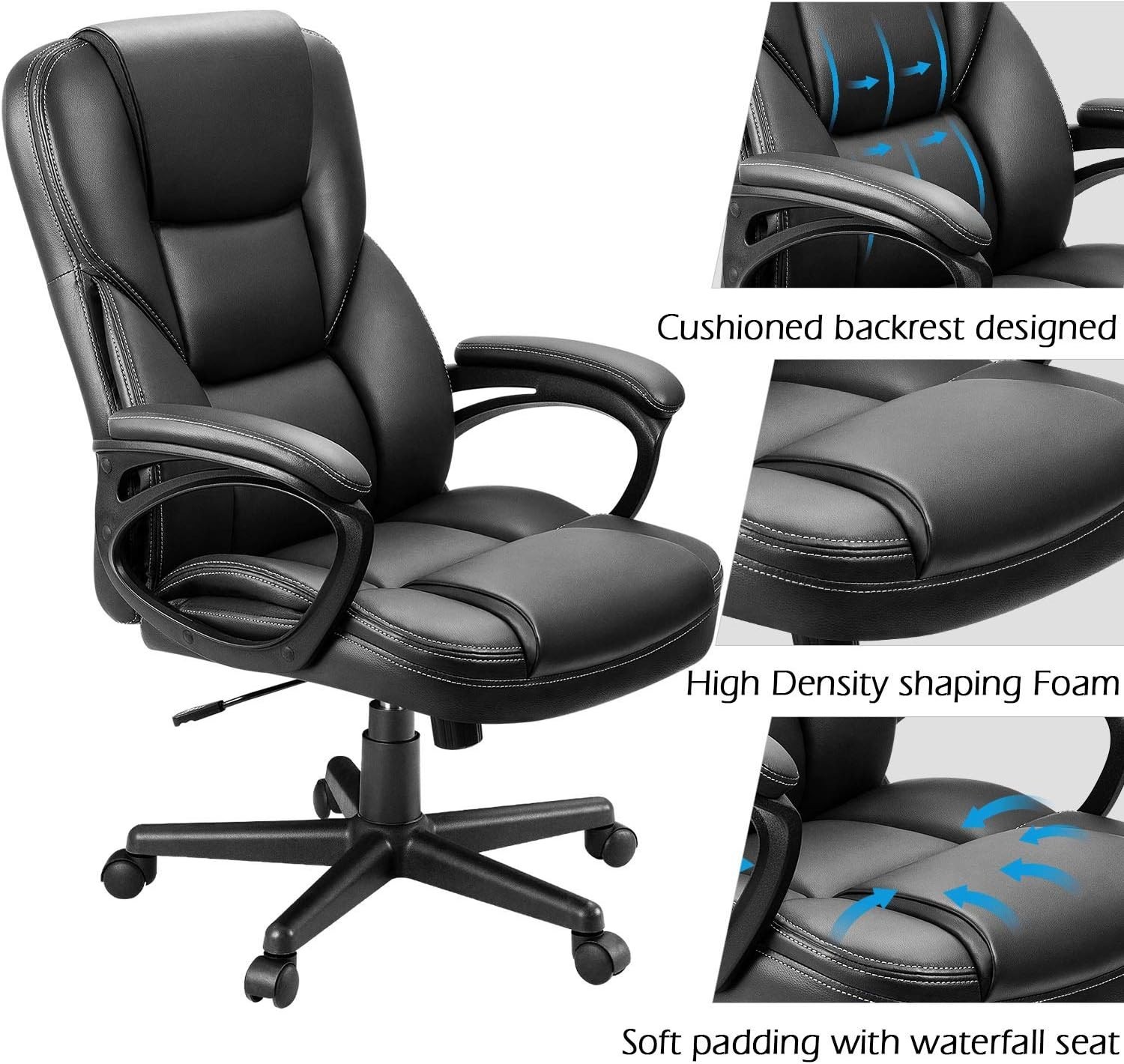 Office Executive Chair High Back Adjustable Managerial Computer PU Leather Chair