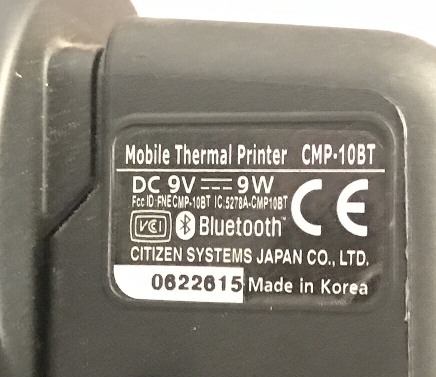 Bluetooth POS Thermal Receipt Printer Model CMP-10BT Mobile Citizen Powers up