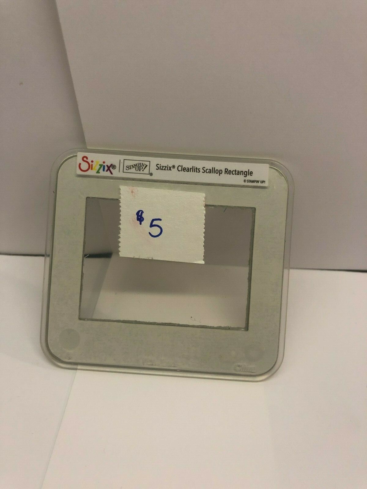 Scallop Rectangle Clearlit Stampin Up! Sizzix Excellent Used Condition