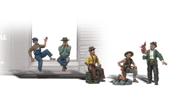 NEW Woodland Scenics Hobos HO Train Figures A1860
