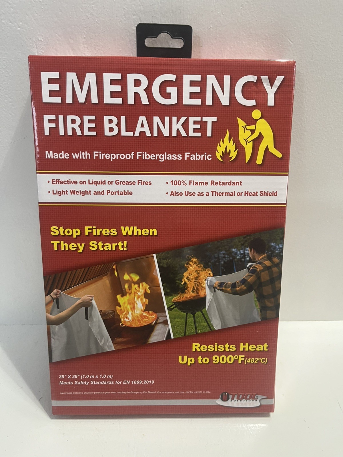 - Fire Blanket Emergency Extinguisher 39” X 39” Grease Fire Kitchen Tools