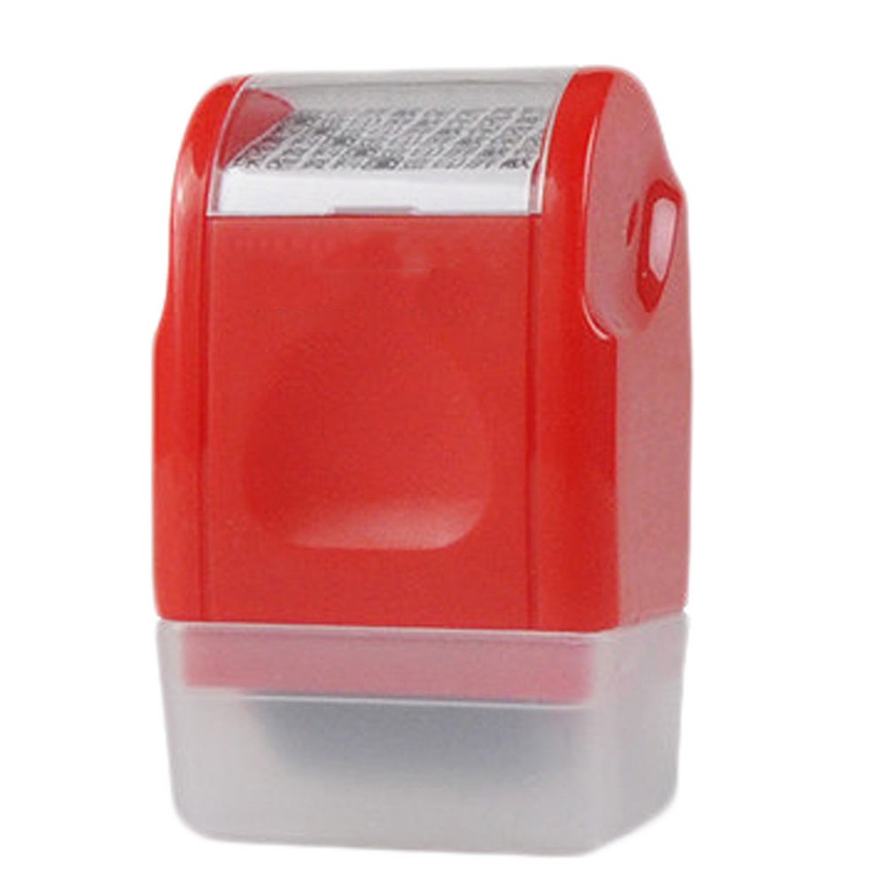 Red ID Stamp Identity Theft Protection Document Guard Self Ink Stamps Roller E