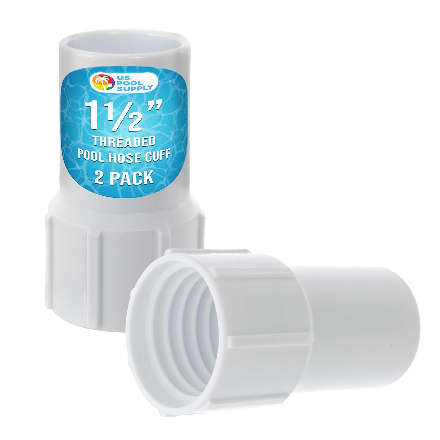 1-1/2 Inch Pool Hose Cuff 2 Pack Swimming Pool Replacement Fittings Repair Kit