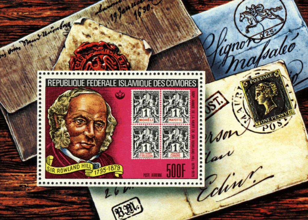 Comoros Stamps 1978 Famous Characters Perf Rowland Hill Block 494-499 BL 191-197
