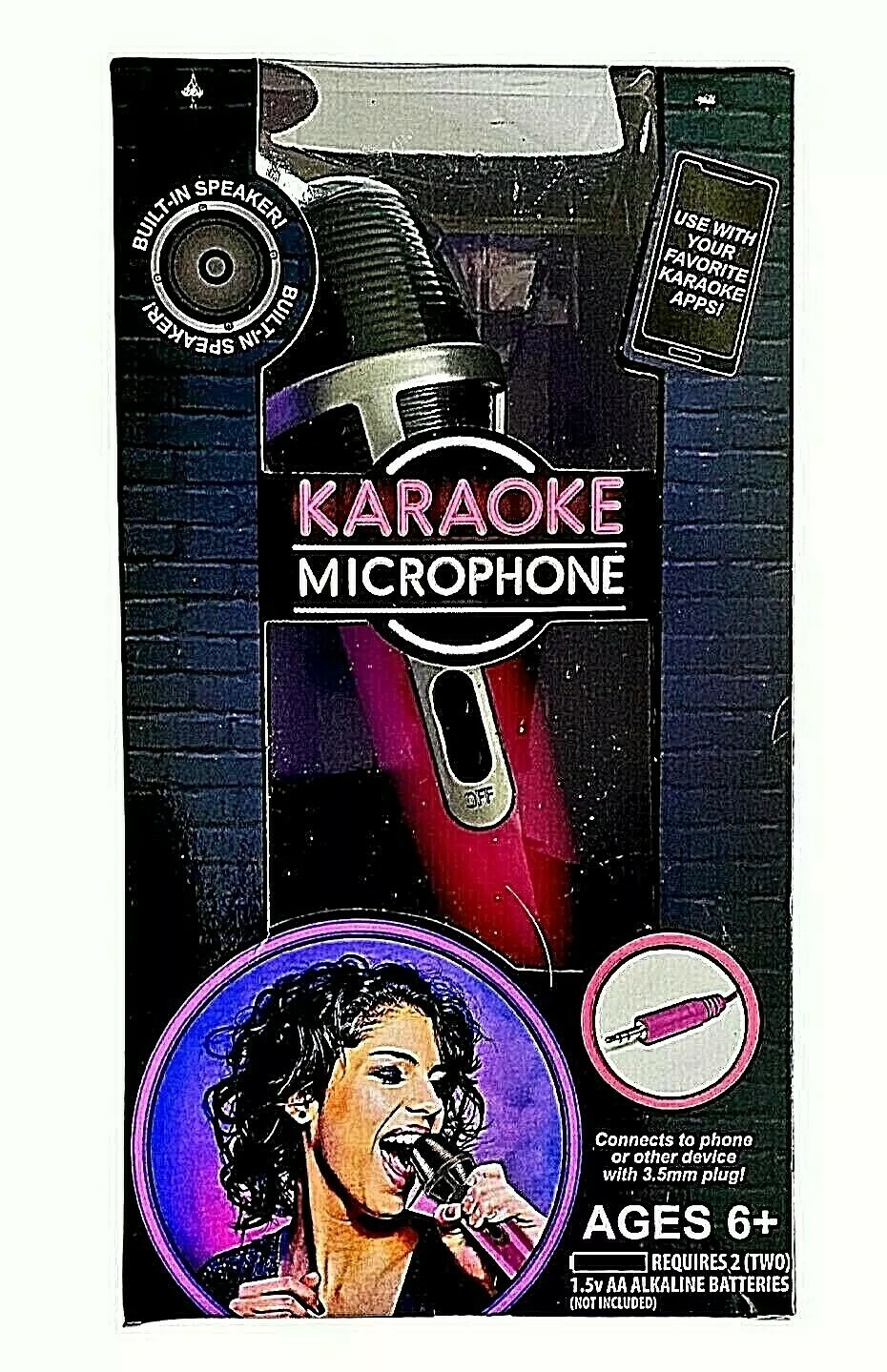 Karaoke Microphone With Built In Speaker New In Box